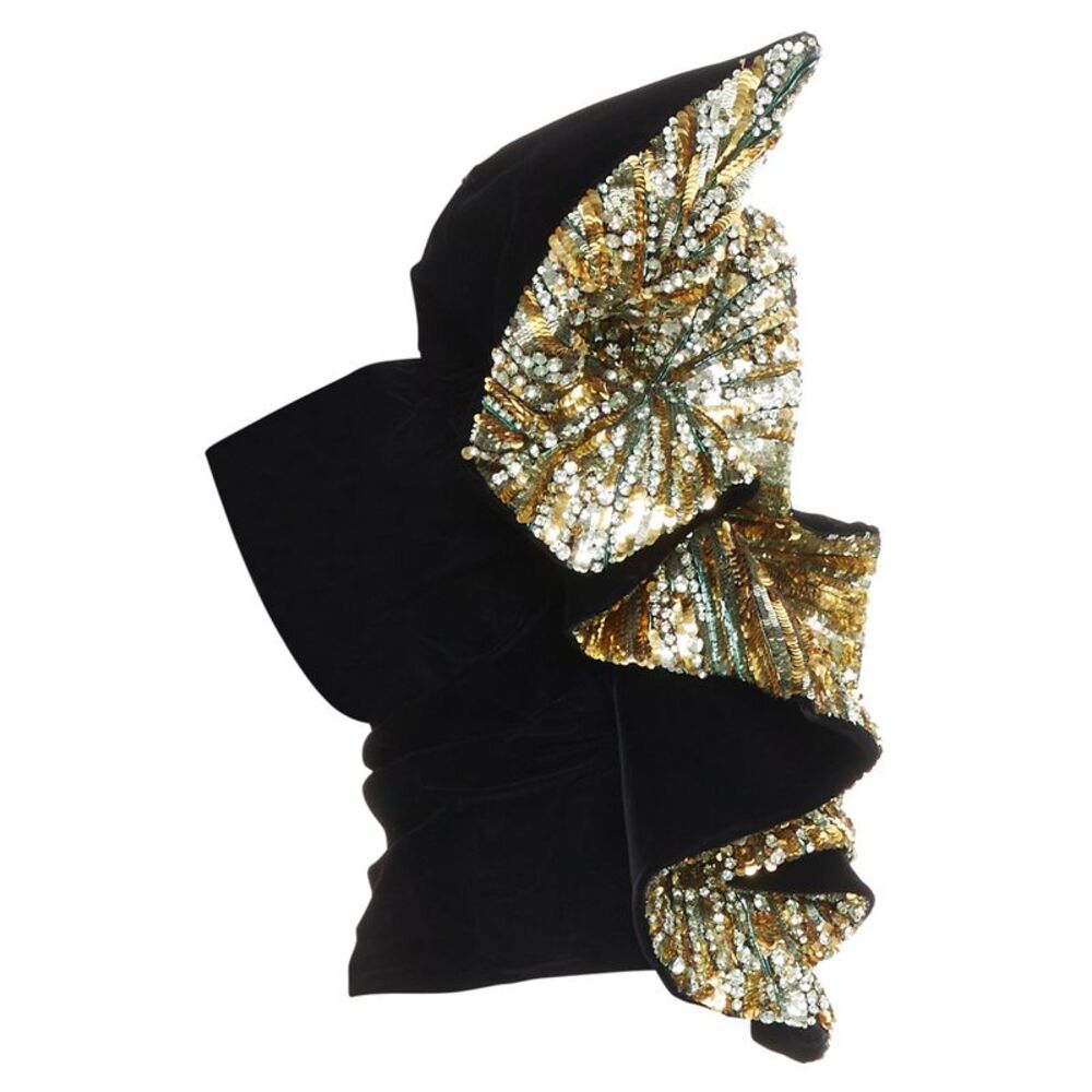 Alexandre Vauthier Crystal Ruffle Top - Picture 4 of 10